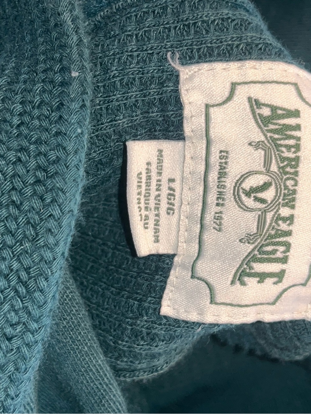 American Eagle Outfitters green oversized hangout Hoodie Pullover - Picture 2 of 5